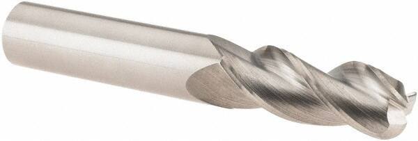 M.A. Ford - 3/8", 3 Flute, Solid Carbide, 1/8" Corner Radius End Mill - 2-1/2" OAL, 1" LOC - USA Tool & Supply