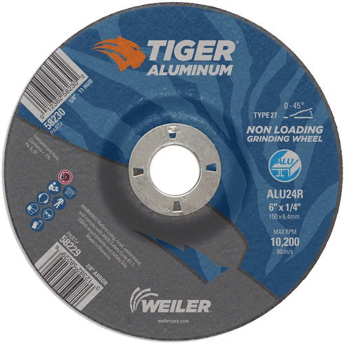 6X1/4 TIGER ALUM T27 GRIND WHL - USA Tool & Supply