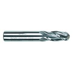 7/16 Dia. x 4 Overall Length 2-Flute Square End Solid Carbide SE End Mill-Round Shank-Center Cut-TiAlN - USA Tool & Supply