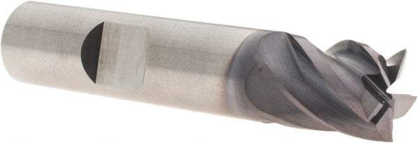 M.A. Ford - 1/2", 5/8" LOC, 1/2" Shank Diam, 2-1/2" OAL, 5 Flute, Solid Carbide Square End Mill - Single End, ALtima Finish, Spiral Flute, 38° Helix, Centercutting, Right Hand Cut, Right Hand Flute - USA Tool & Supply