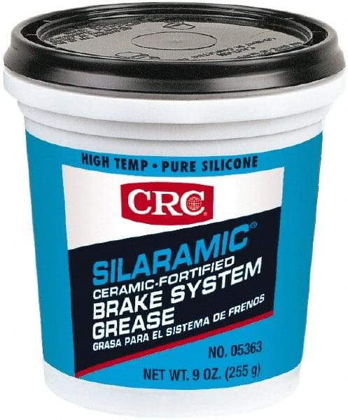 CRC - 9 oz Tub Polydimethylsiloxane High Temperature Grease - Off White, High/Low Temperature, 3000°F Max Temp, NLGIG 2, - USA Tool & Supply
