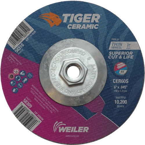 6X.045 TIGER CERAMIC T27 C/O WHL - USA Tool & Supply