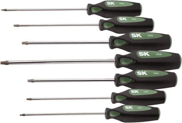 SK - 7 Piece T10 to T40 Ergonomic Handle Torx Driver Set - USA Tool & Supply