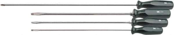 SK - 4 Piece Phillips & Slotted Screwdriver Set - Bit Sizes: Philips #2 - USA Tool & Supply