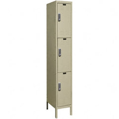 Hallowell - 3 Door, 3 Tier, Electronic Access Lockers - USA Tool & Supply