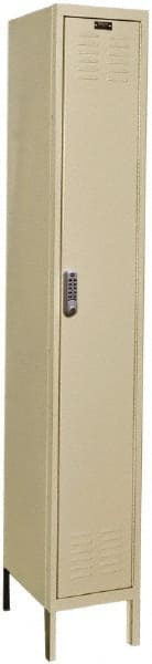 Hallowell - 1 Door, 1 Tier, Electronic Access Lockers - USA Tool & Supply