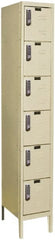Hallowell - 6 Door, 6 Tier, Electronic Access Lockers - USA Tool & Supply