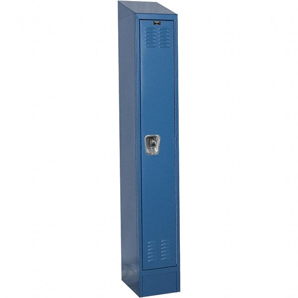 Hallowell - 1 Door, 1 Tier, Ready-Built Wardrobe & Box Lockers - USA Tool & Supply