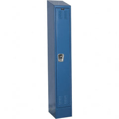 Hallowell - 1 Door, 1 Tier, Ready-Built Wardrobe & Box Lockers - USA Tool & Supply