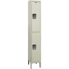 Hallowell - 2 Door, 2 Tier, Premium Wardrobe Lockers - USA Tool & Supply
