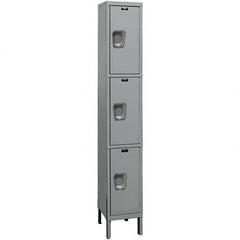 Hallowell - 3 Door, 3 Tier, Premium Wardrobe Lockers - USA Tool & Supply