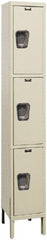 Hallowell - 3 Door, 3 Tier, Premium Wardrobe Lockers - USA Tool & Supply