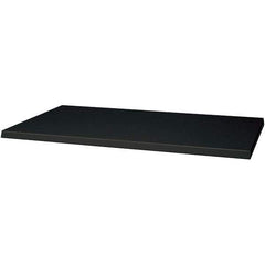 Hallowell - Charcoal, Cold Rolled Sheet Steel, Cabinet Shelf - 48" Wide x 24" Deep x 1" High Body - USA Tool & Supply