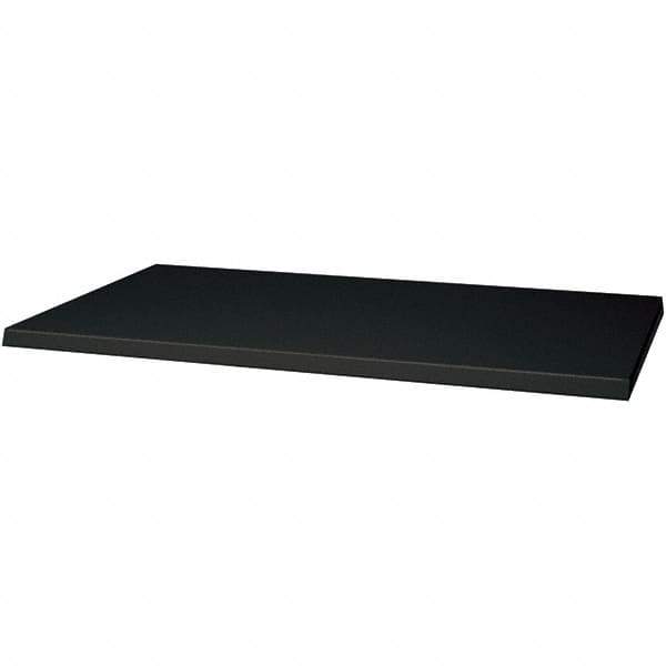 Hallowell - Charcoal, Galvannealed Sheet Steel, Cabinet Shelf - 48" Wide x 24" Deep x 1" High Body - USA Tool & Supply