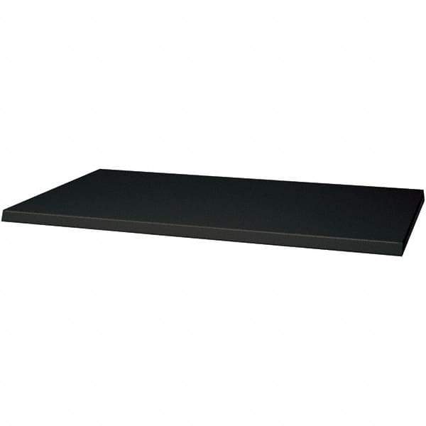 Hallowell - Charcoal, Galvannealed Sheet Steel, Cabinet Shelf - 36" Wide x 24" Deep x 1" High Body - USA Tool & Supply