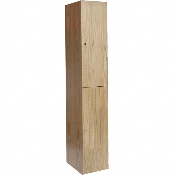 Hallowell - 2 Door, 2 Tier, Premium Wardrobe Lockers - USA Tool & Supply