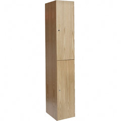 Hallowell - 2 Door, 2 Tier, Premium Wardrobe Lockers - USA Tool & Supply