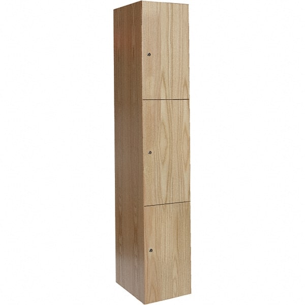 Hallowell - 3 Door, 3 Tier, Premium Wardrobe Lockers - USA Tool & Supply