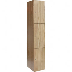 Hallowell - 3 Door, 3 Tier, Premium Wardrobe Lockers - USA Tool & Supply