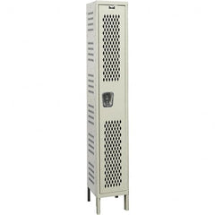 Hallowell - 1 Door, 1 Tier, Heavy-Duty Ventilated Wardrobe & Box Lockers - USA Tool & Supply