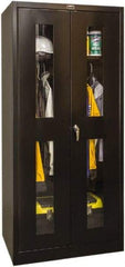 Hallowell - 1 Shelf Wardrobe Storage Cabinet - Steel, 36" Wide x 24" Deep x 72" High, Black - USA Tool & Supply