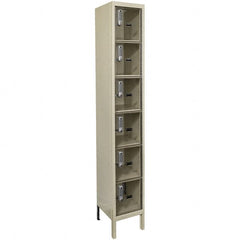 Hallowell - 6 Door, 6 Tier, Safety-View Plus Box Locker - USA Tool & Supply