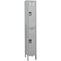 Hallowell - Medsafe 2 Door, 2 Tier, Premium Wardrobe Lockers - USA Tool & Supply