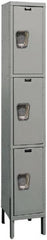 Hallowell - 3 Door, 3 Tier, Premium Wardrobe Lockers - USA Tool & Supply