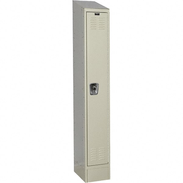 Hallowell - 1 Door, 1 Tier, Ready-Built Wardrobe & Box Lockers - USA Tool & Supply