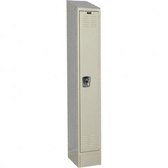 Hallowell - 1 Door, 1 Tier, Ready-Built Wardrobe & Box Lockers - USA Tool & Supply