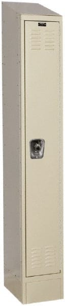 Hallowell - 1 Door, 1 Tier, Ready-Built Wardrobe & Box Lockers - USA Tool & Supply