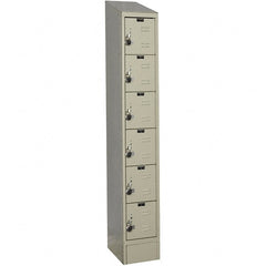 Hallowell - 6 Door, 6 Tier, Ready-Built Wardrobe & Box Lockers - USA Tool & Supply