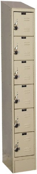 Hallowell - 6 Door, 6 Tier, Ready-Built Wardrobe & Box Lockers - USA Tool & Supply