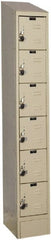 Hallowell - 6 Door, 6 Tier, Ready-Built Wardrobe & Box Lockers - USA Tool & Supply