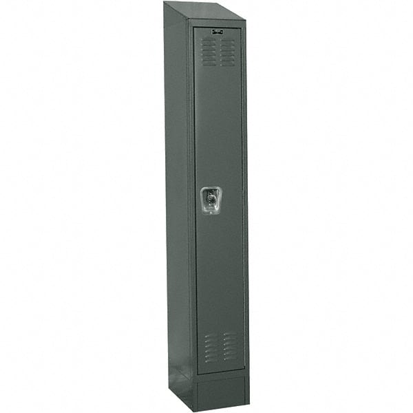 Hallowell - 1 Door, 1 Tier, Ready-Built Wardrobe & Box Lockers - USA Tool & Supply