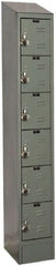 Hallowell - 6 Door, 6 Tier, Ready-Built Wardrobe & Box Lockers - USA Tool & Supply