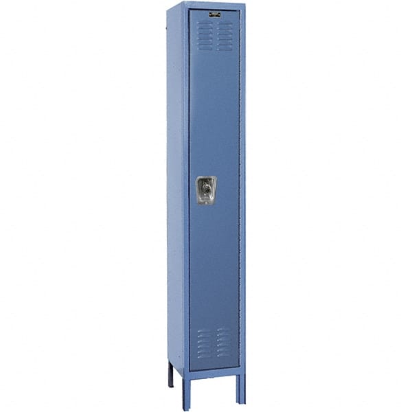 Hallowell - 1 Door, 1 Tier, Ready-Built Wardrobe & Box Lockers - USA Tool & Supply