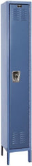 Hallowell - 1 Door, 1 Tier, Ready-Built Wardrobe & Box Lockers - USA Tool & Supply