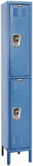 Hallowell - 2 Door, 2 Tier, Ready-Built Wardrobe & Box Lockers - USA Tool & Supply