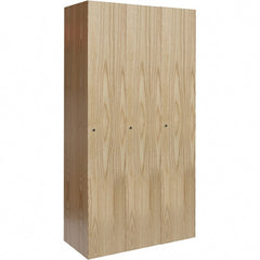 Hallowell - 3 Door, 1 Tier, Premium Wardrobe Lockers - USA Tool & Supply
