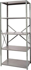 Hallowell - 5 Shelf Starter Heavy-Duty Open Steel Shelving - 800 Lb Capacity, 36" Wide x 87" High x 24" Deep, Gray - USA Tool & Supply