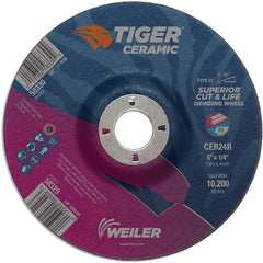 6X1/4 TIGER CERAMIC T27 GRIND WHL - USA Tool & Supply