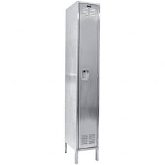Hallowell - 1 Door, 1 Tier, Stainless Steel Locker - USA Tool & Supply