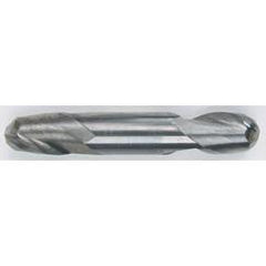 3/16 Dia. - 2 OAL - Solid Carbide - TiAlN-Ball Nose DE EM-2 FL - USA Tool & Supply