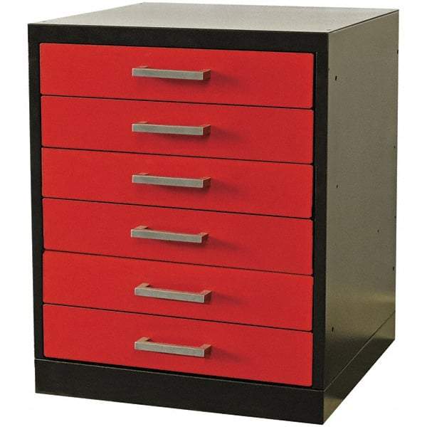 Hallowell - Steel Workbench & Workstation Pedestal - 24" Deep, 32" High, Use with Fort Knox Modular Utility Storage & Workbench System - USA Tool & Supply