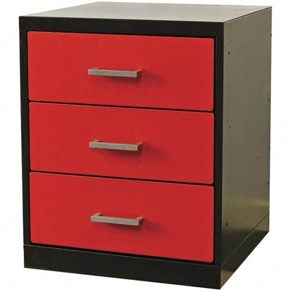 Hallowell - Steel Workbench & Workstation Pedestal - 24" Deep, 32" High, Use with Fort Knox Modular Utility Storage & Workbench System - USA Tool & Supply