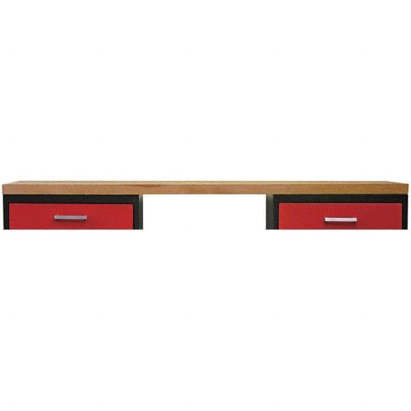 Hallowell - Flat Workbench & Workstation Top - 24" Deep, Use with Fort Knox Modular Utility Storage & Workbench System - USA Tool & Supply