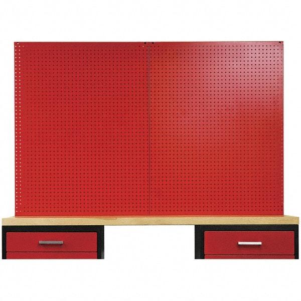 Hallowell - Steel Workbench & Workstation Peg Board Panel Kit - 3/4" Deep, 44-1/4" High, Use with Fort Knox Modular Utility Storage & Workbench System - USA Tool & Supply