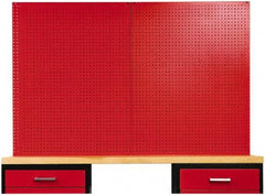 Hallowell - Steel Workbench & Workstation Peg Board Panel Kit - 3/4" Deep, 44-1/4" High, Use with Fort Knox Modular Utility Storage & Workbench System - USA Tool & Supply