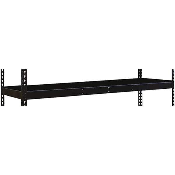 Hallowell - 96" Wide, Open Shelving Accessory/Component - 36" Deep, Use with Black Rivetwell Double Rivet Boltless Shelving - USA Tool & Supply